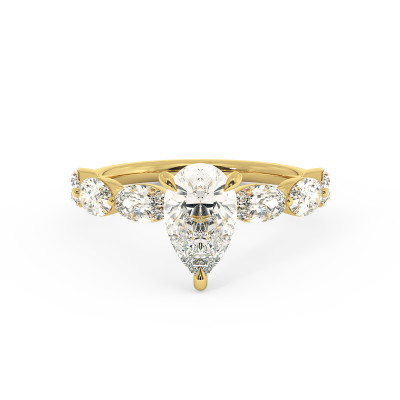 Solitaire serti oval