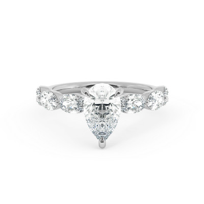 Solitaire serti oval