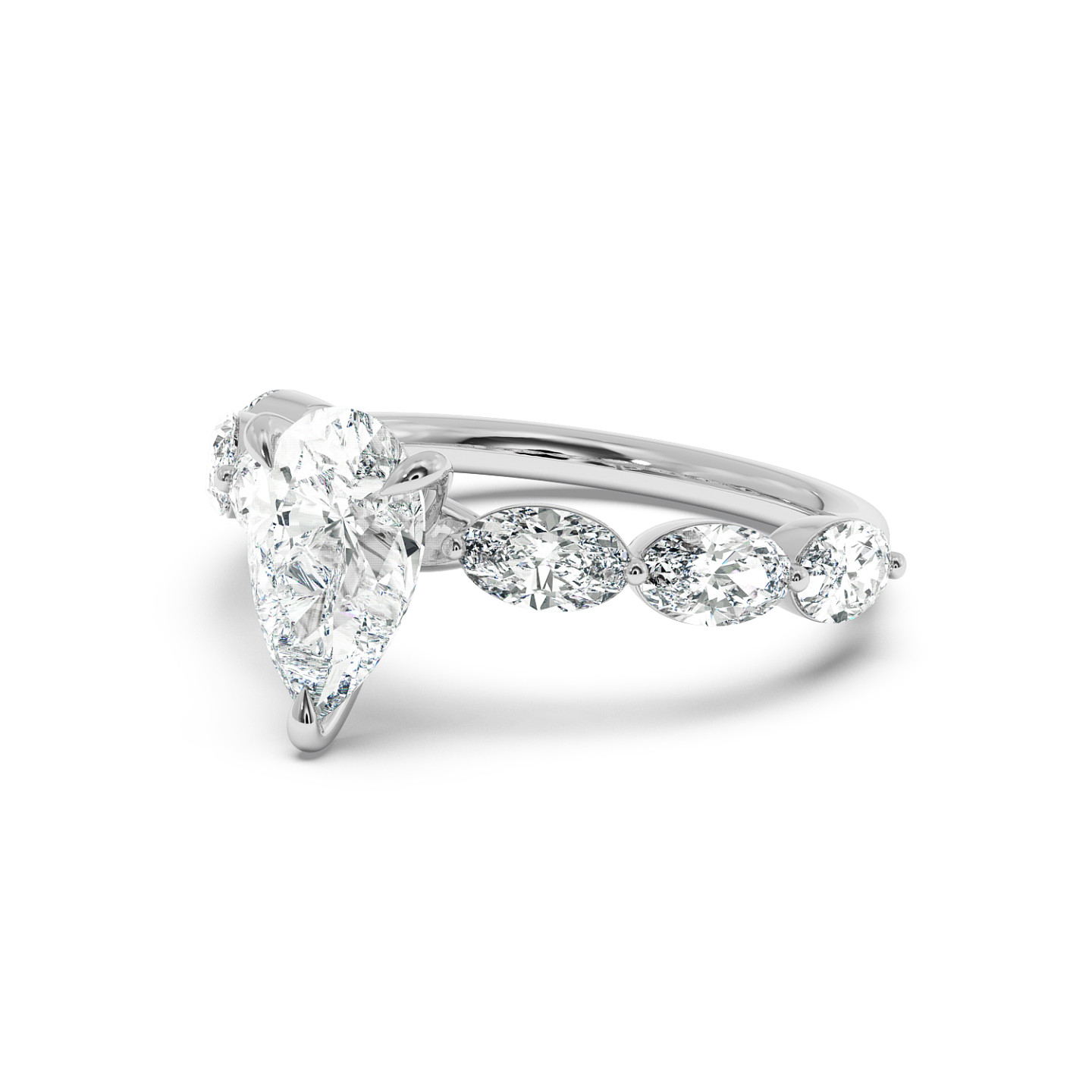 Solitaire serti oval