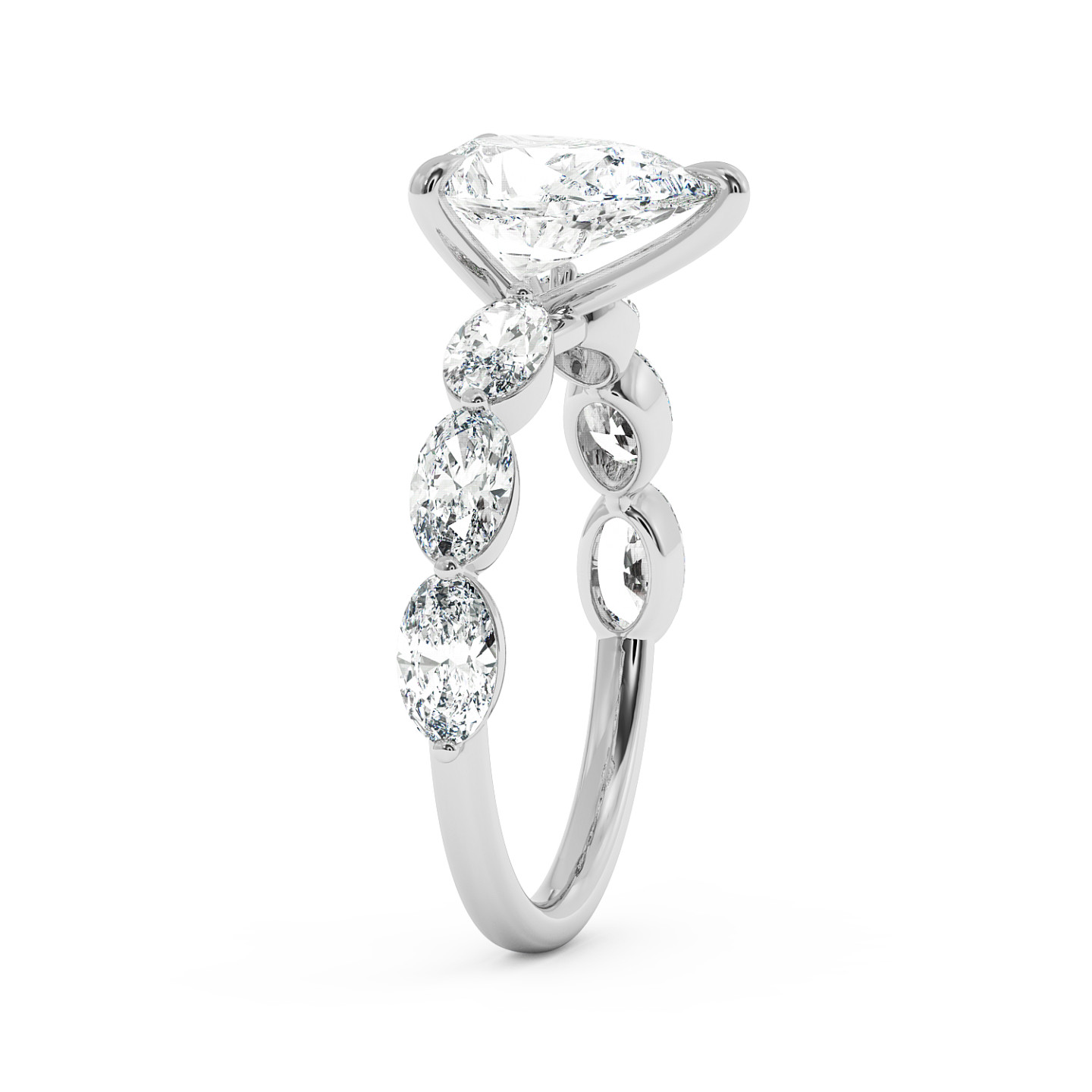 Solitaire serti oval