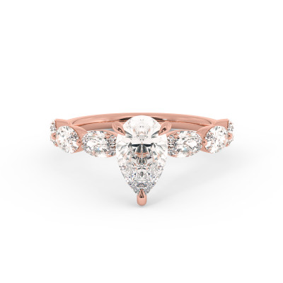 Solitaire serti oval