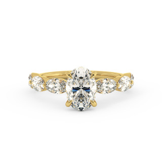 Solitaire serti oval