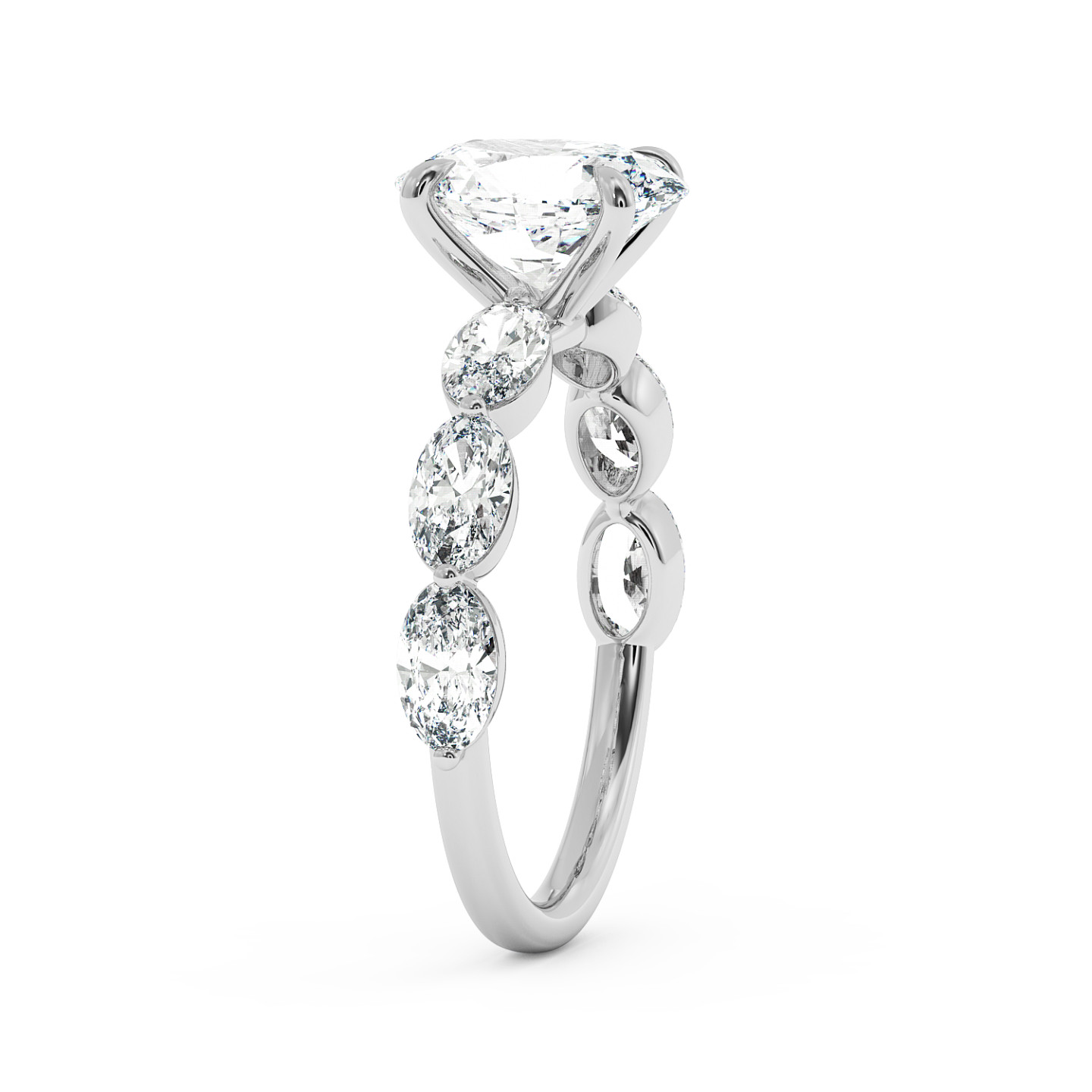 Solitaire serti oval