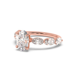 Solitaire serti oval