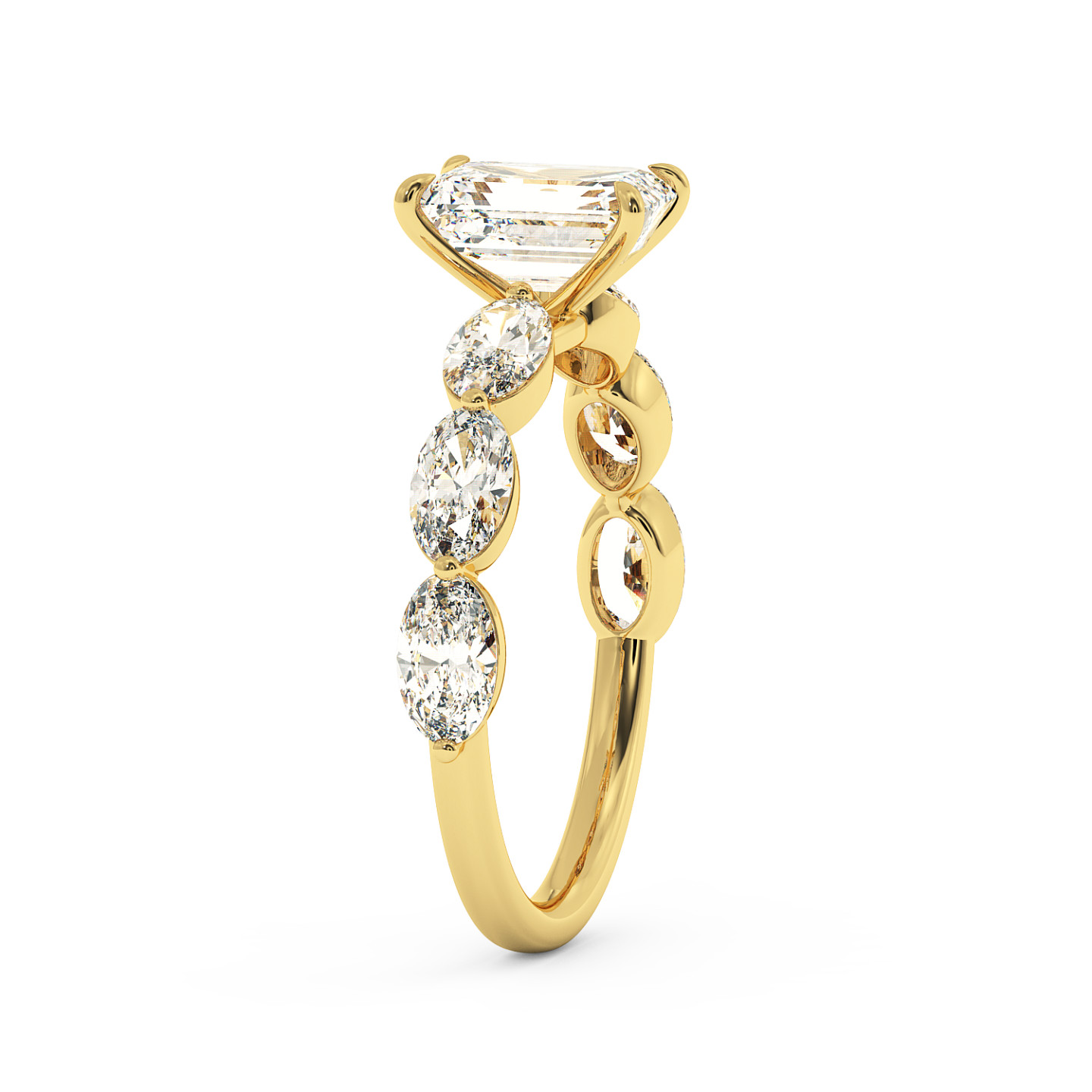 Solitaire serti oval