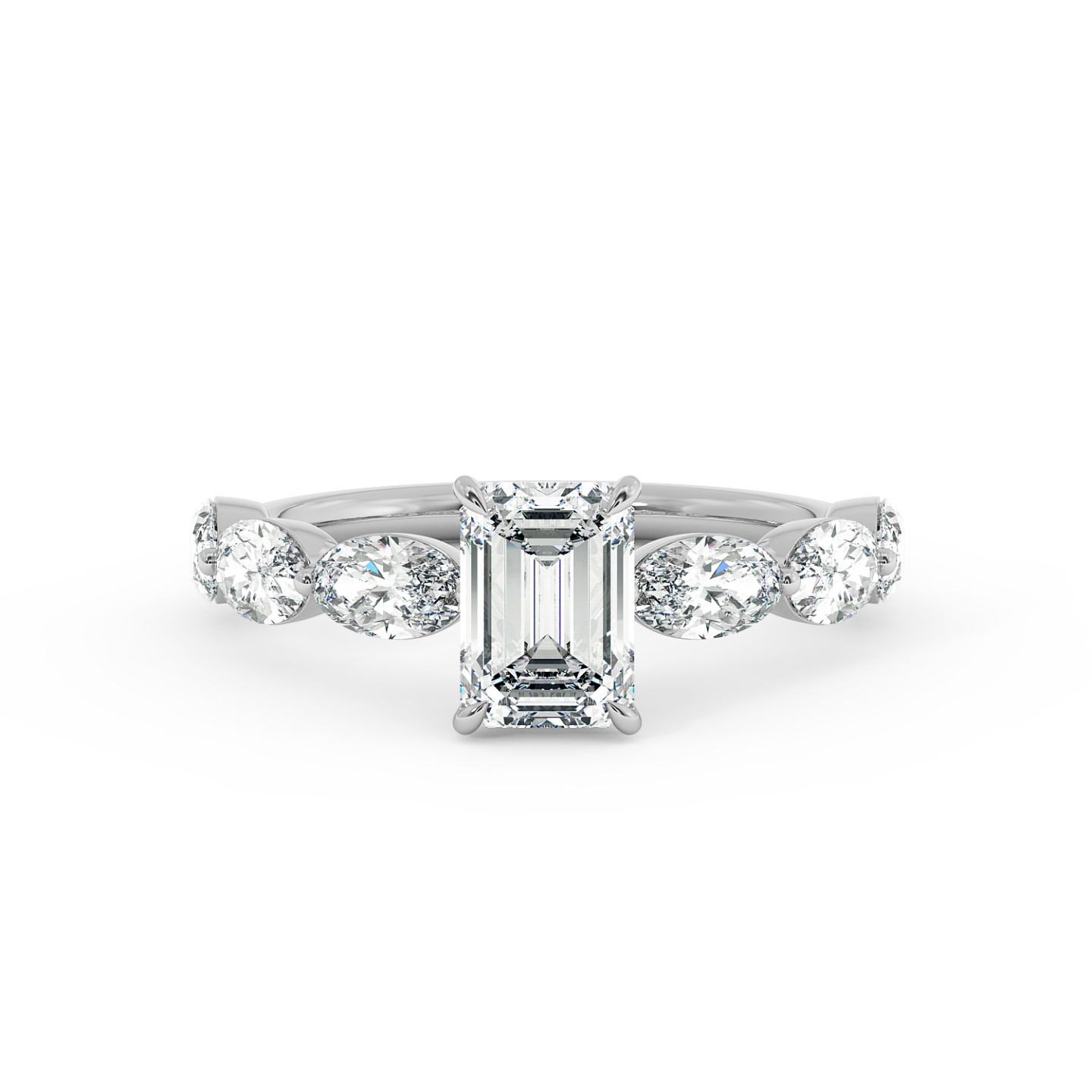 Solitaire serti oval