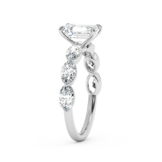 Solitaire serti oval