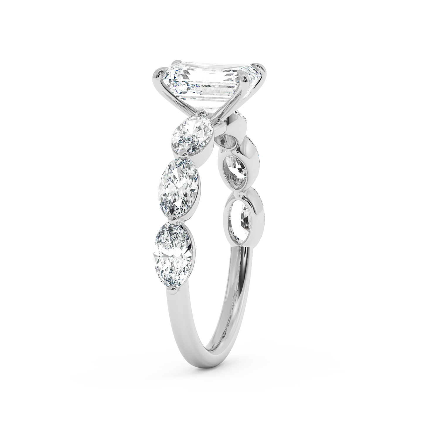 Solitaire serti oval