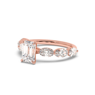 Solitaire serti oval