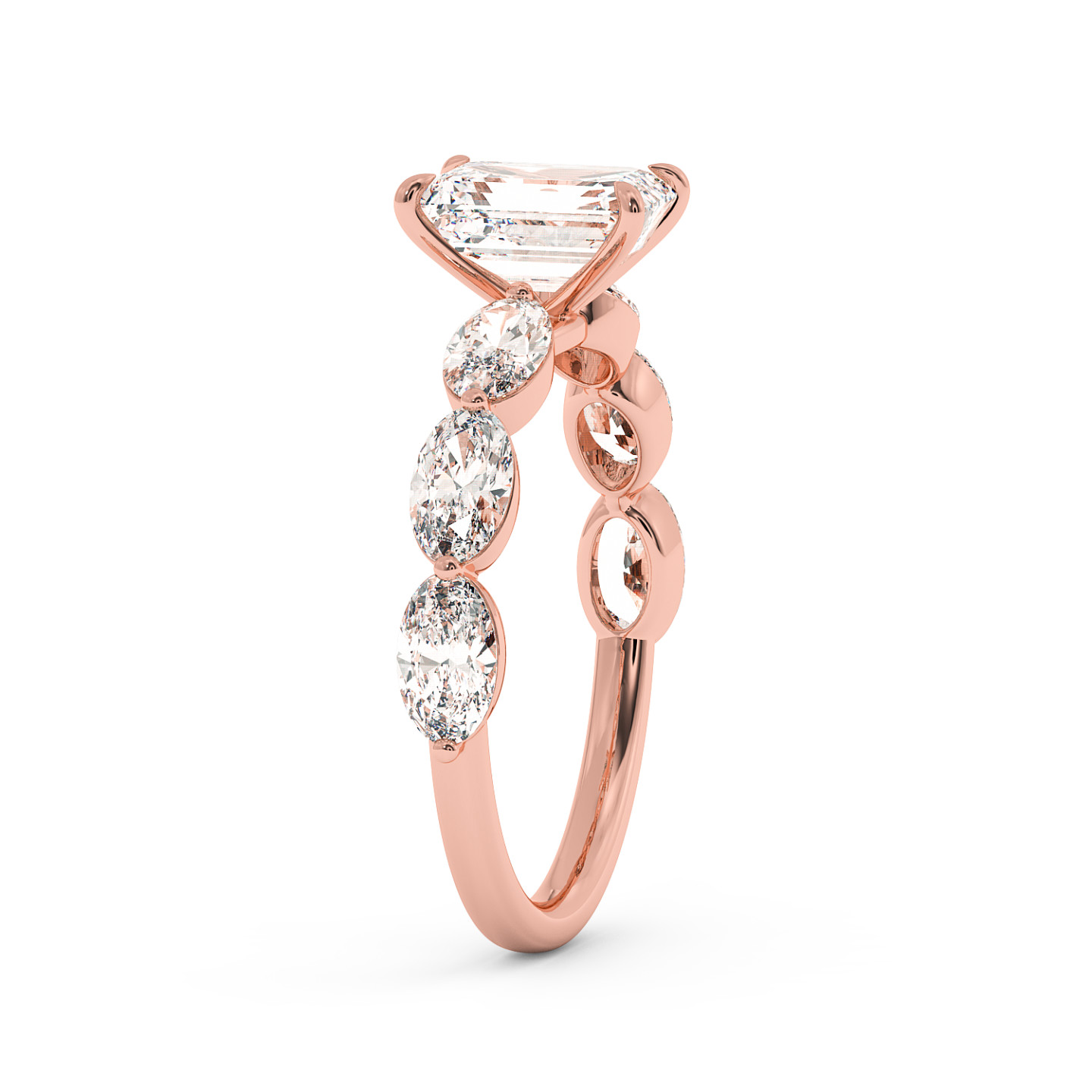 Solitaire serti oval