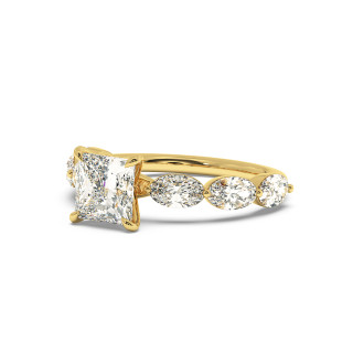 Solitaire serti oval