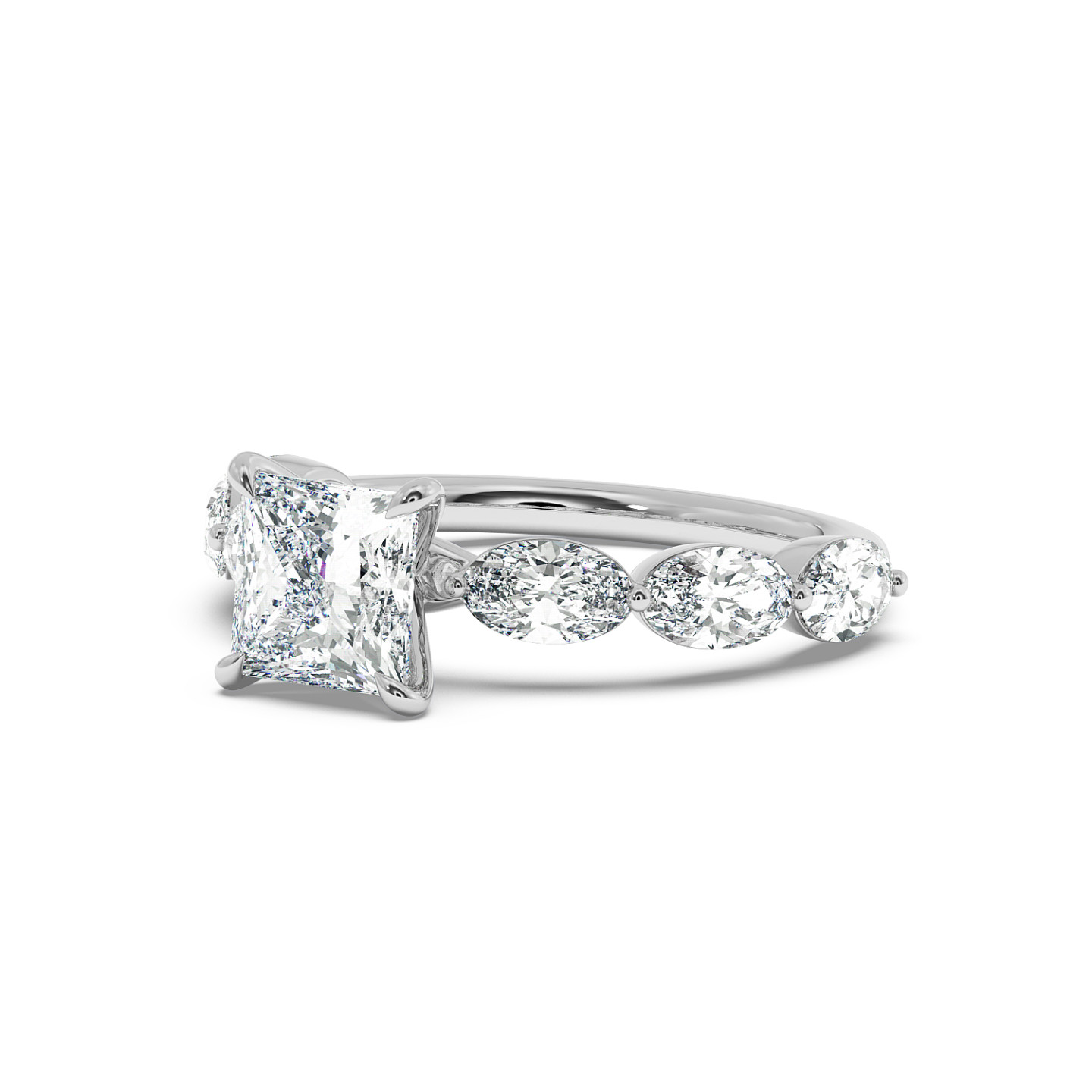 Solitaire serti oval