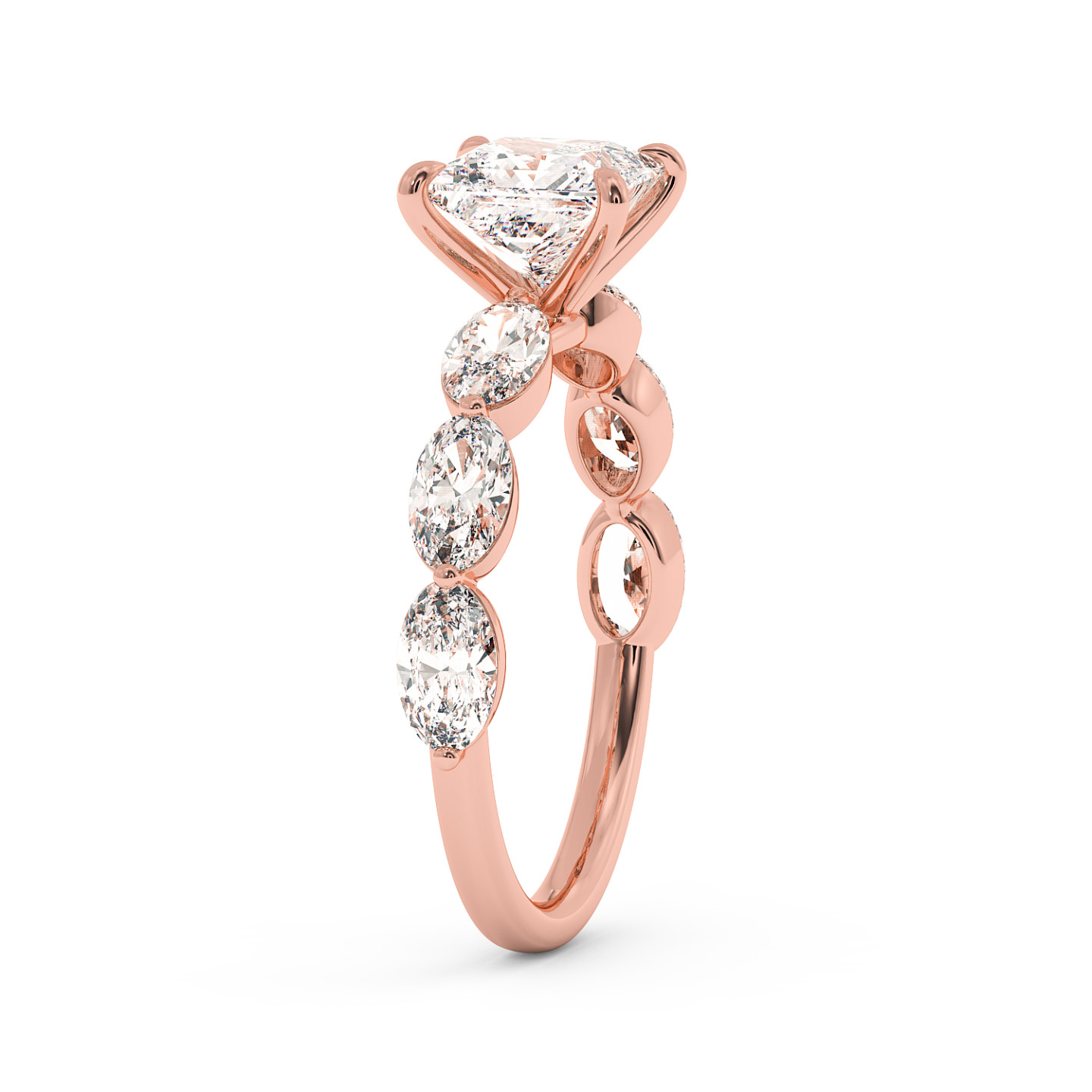 Solitaire serti oval