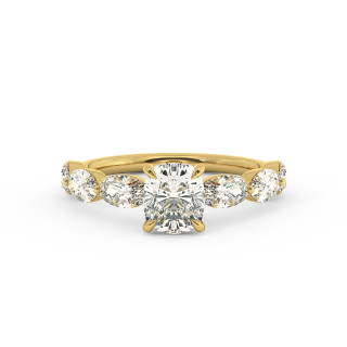 Solitaire serti oval