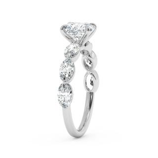 Solitaire serti oval