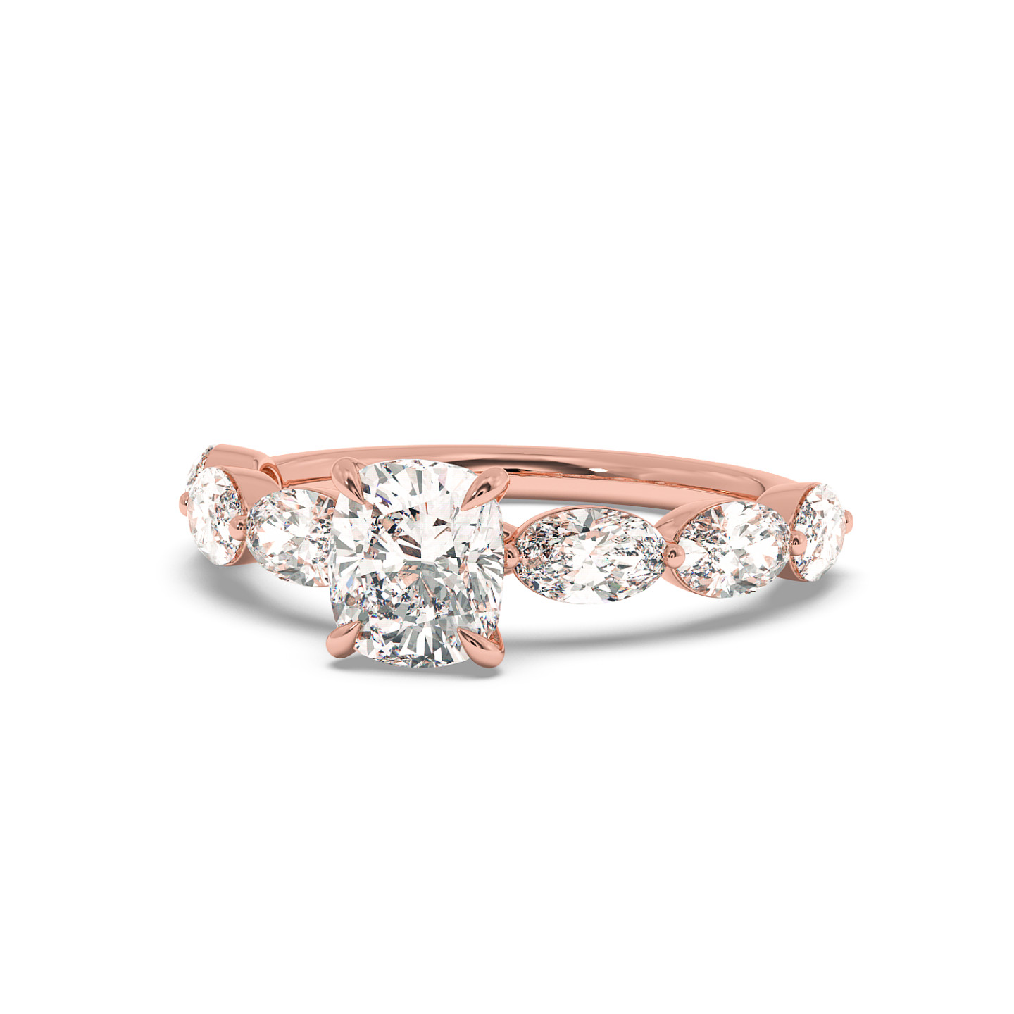 Solitaire serti oval